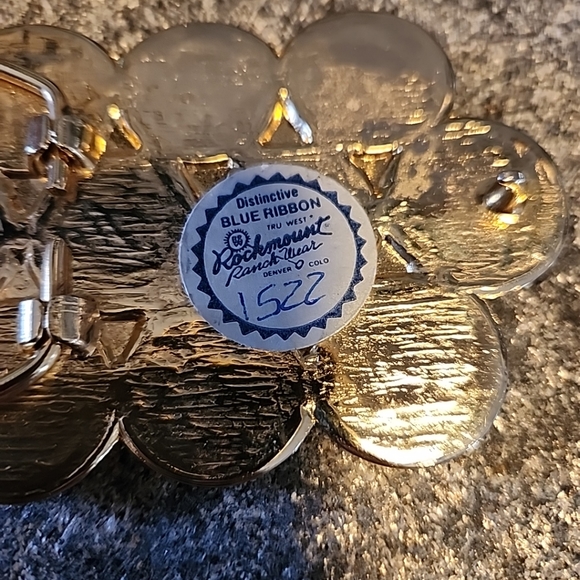 Vintage Rockmount  10 Pennies Penny Abraham Lincoln Coin Metal Belt Buckle, 80's - Picture 3 of 4